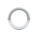 Half Eternity Wedding Band with 0.68 TCW Round Cut Moissanite – Yellow, White, or Rose Gold