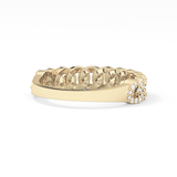 Half Eternity Wedding Band with 0.37 TCW Round Cut Moissanite – Yellow, White, or Rose Gold