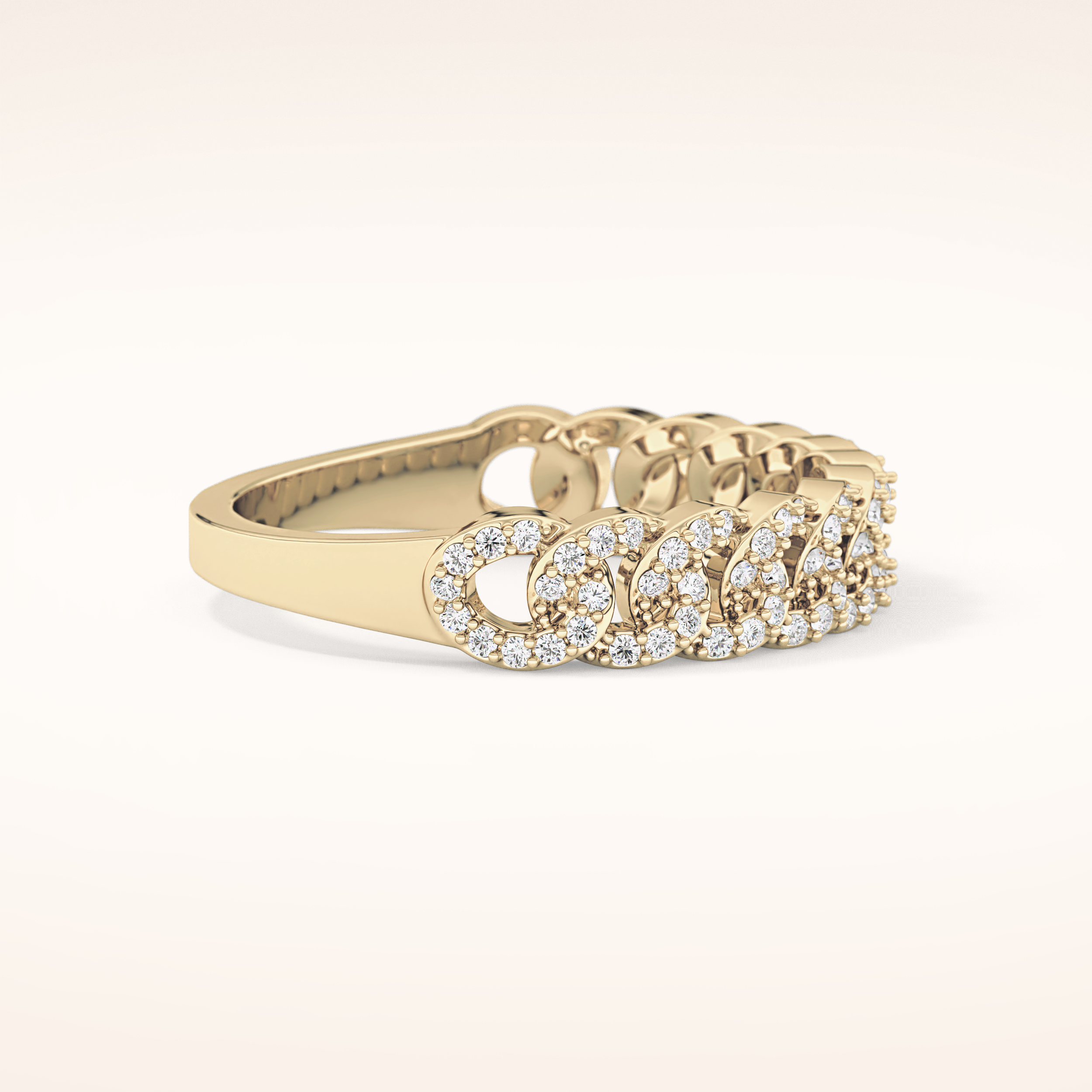 0.37 TCW Round Shaped Moissanite Half Eternity Wedding Band