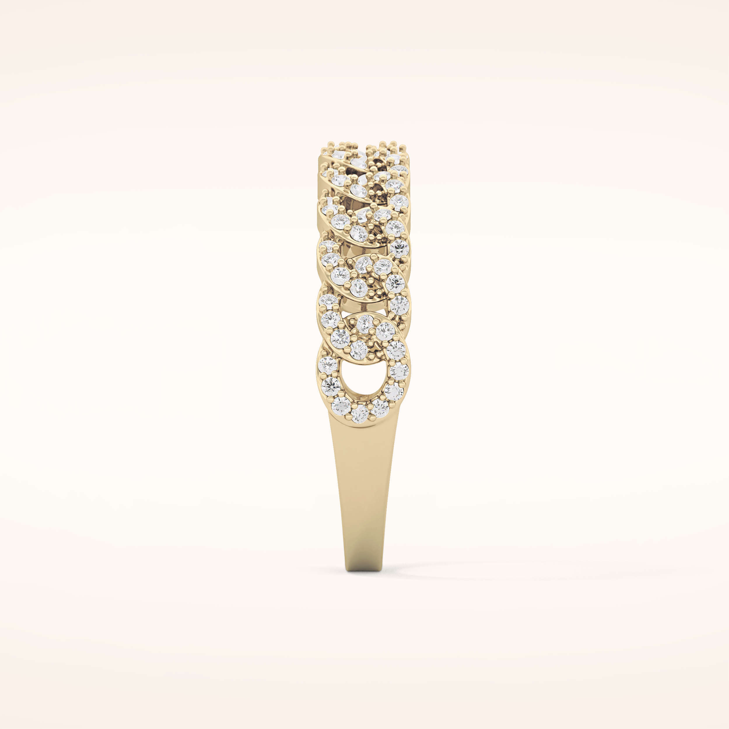 0.37 TCW Round Shaped Moissanite Half Eternity Wedding Band