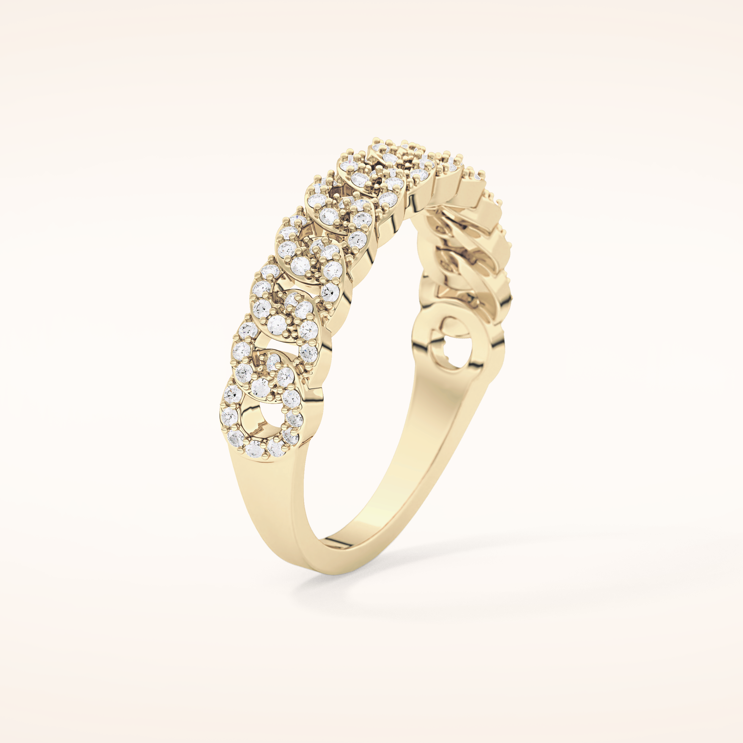 0.37 TCW Round Shaped Moissanite Half Eternity Wedding Band