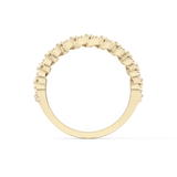 Half Eternity Wedding Band with 0.37 TCW Round Cut Moissanite – Yellow, White, or Rose Gold