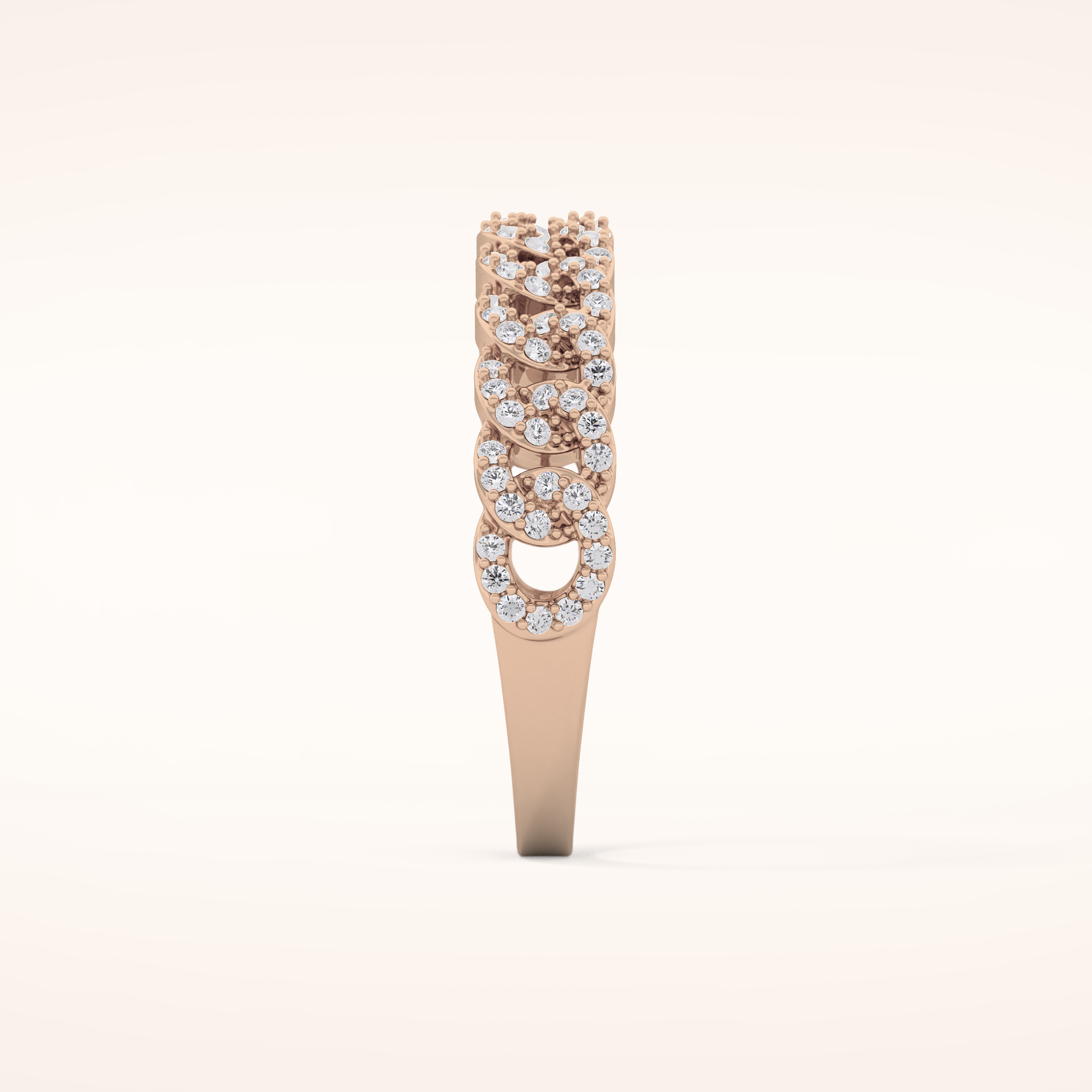 0.37 TCW Round Shaped Moissanite Half Eternity Wedding Band