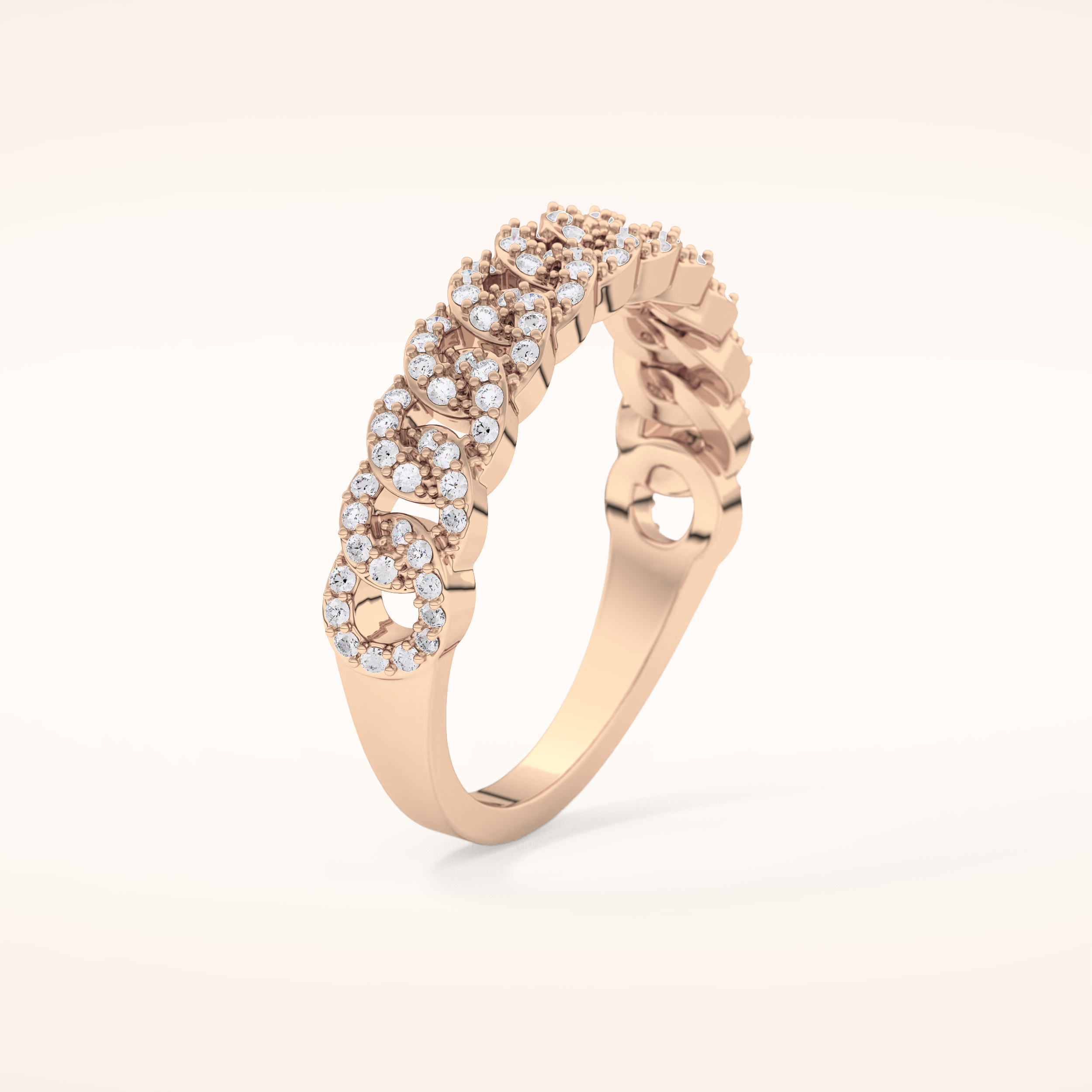 0.37 TCW Round Shaped Moissanite Half Eternity Wedding Band