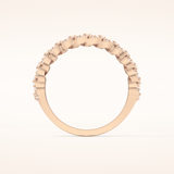 0.37 TCW Round Shaped Moissanite Half Eternity Wedding Band