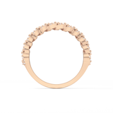Half Eternity Wedding Band with 0.37 TCW Round Cut Moissanite – Yellow, White, or Rose Gold