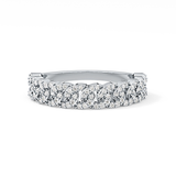 Half Eternity Wedding Band with 0.37 TCW Round Cut Moissanite – Yellow, White, or Rose Gold