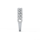 Half Eternity Wedding Band with 0.37 TCW Round Cut Moissanite – Yellow, White, or Rose Gold