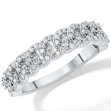 Half Eternity Wedding Band with 0.37 TCW Round Cut Moissanite – Yellow, White, or Rose Gold