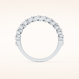 0.37 TCW Round Shaped Moissanite Half Eternity Wedding Band