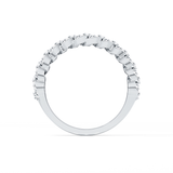 Half Eternity Wedding Band with 0.37 TCW Round Cut Moissanite – Yellow, White, or Rose Gold