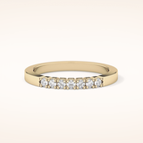 0.24 TCW Round Shaped Moissanite Multi Stone Wedding Band