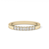 Multi Stones Wedding Band with 0.24 TCW Round Cut Moissanite – Yellow, White, or Rose Gold