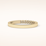 0.24 TCW Round Shaped Moissanite Multi Stone Wedding Band