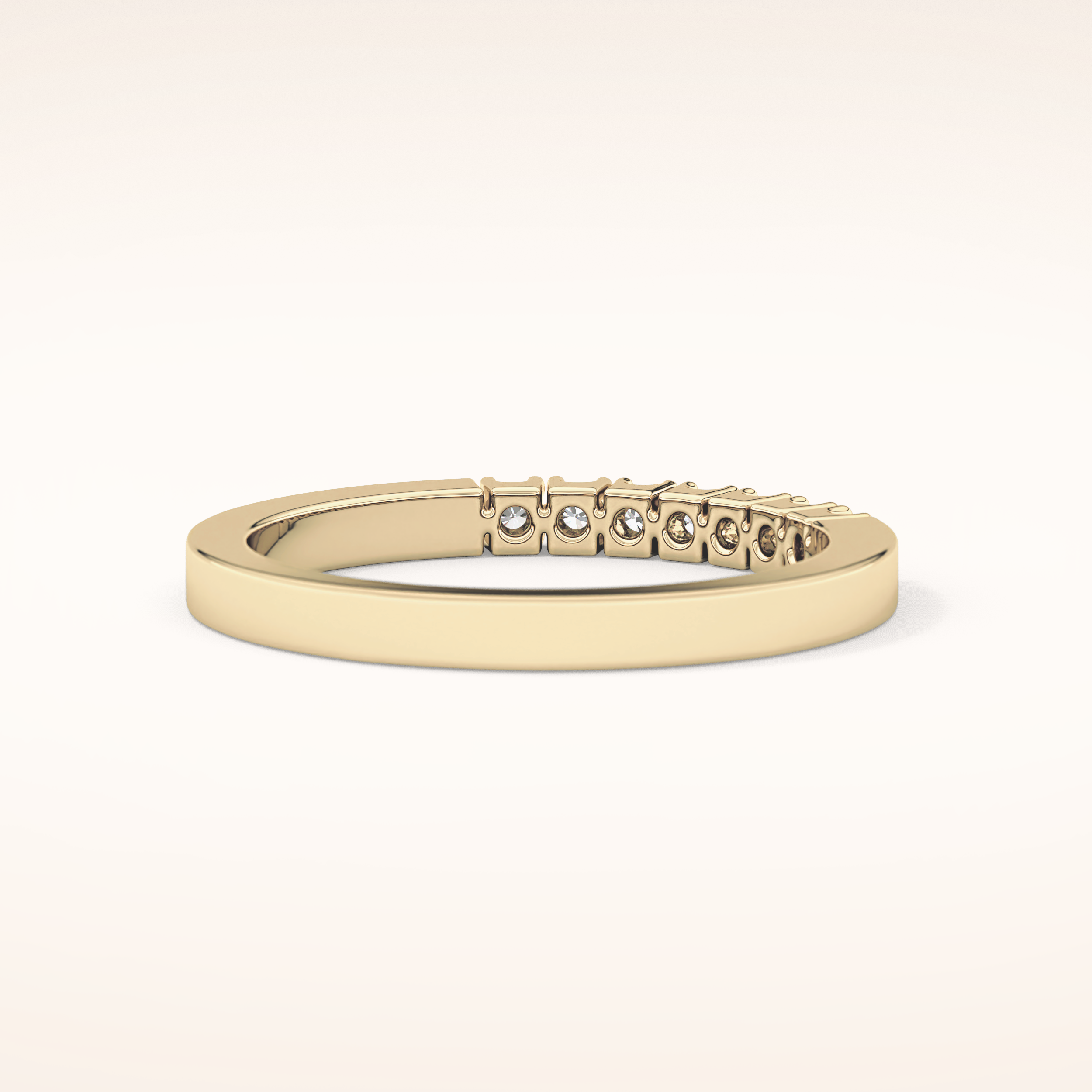 0.24 TCW Round Shaped Moissanite Multi Stone Wedding Band