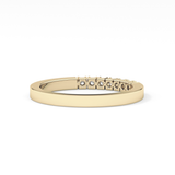 Multi Stones Wedding Band with 0.24 TCW Round Cut Moissanite – Yellow, White, or Rose Gold