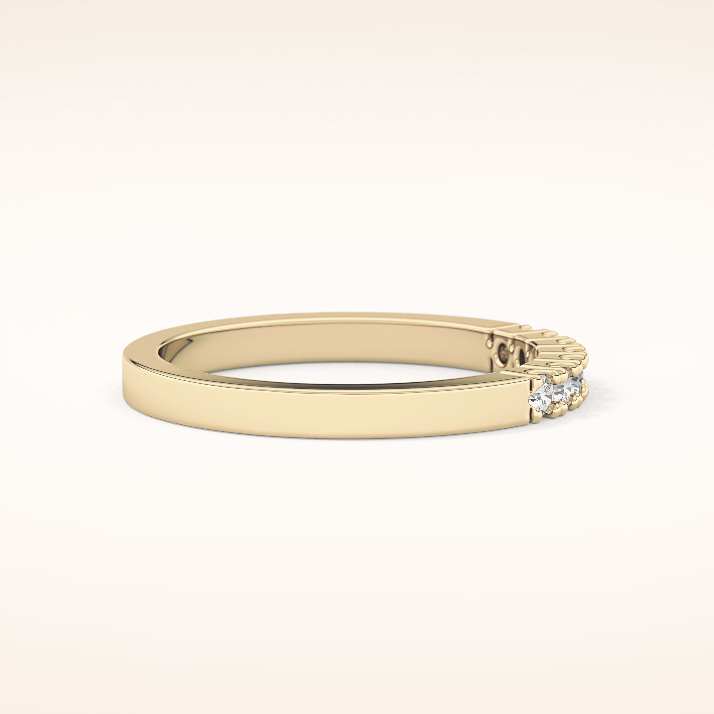 0.24 TCW Round Shaped Moissanite Multi Stone Wedding Band