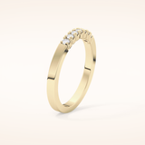0.24 TCW Round Shaped Moissanite Multi Stone Wedding Band