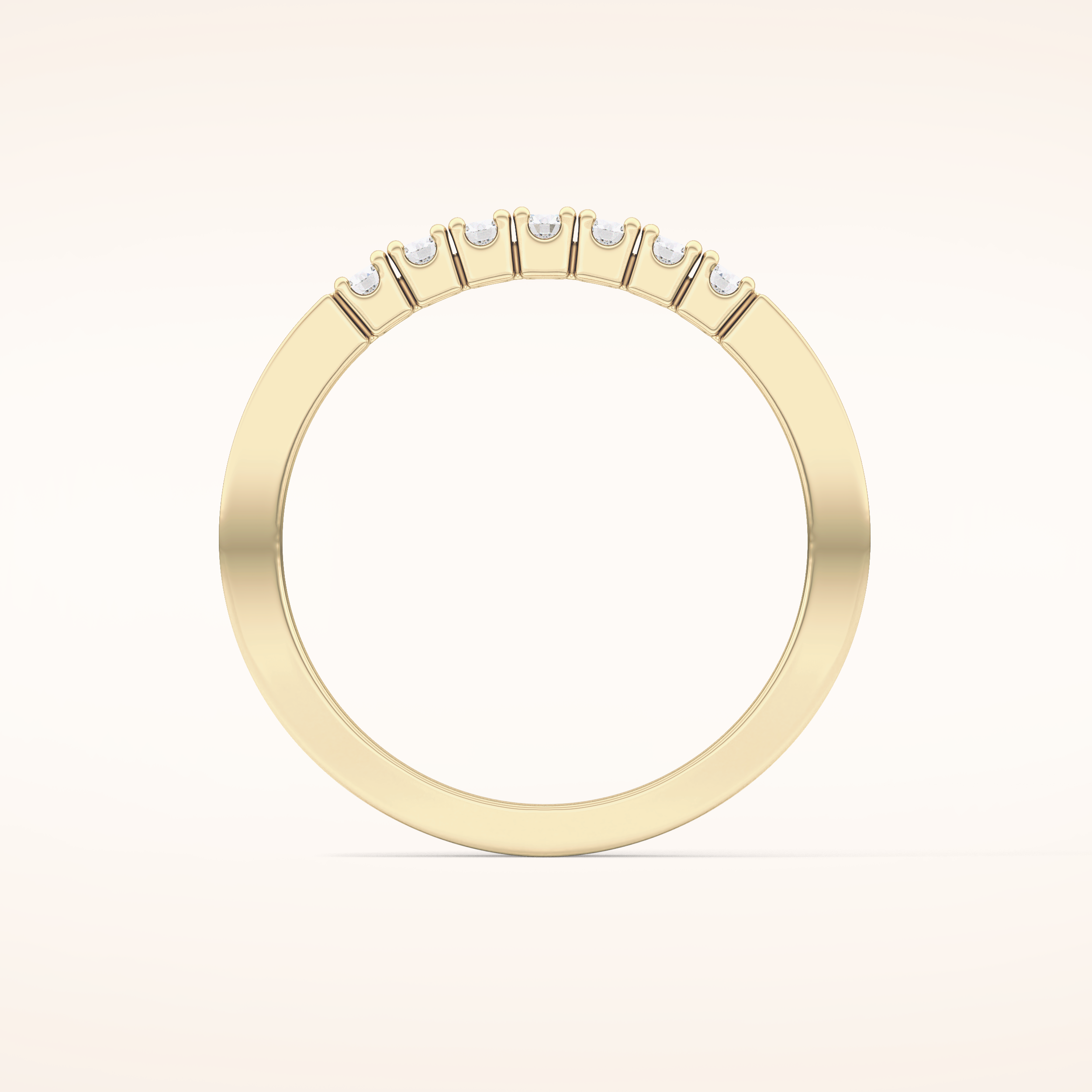 0.24 TCW Round Shaped Moissanite Multi Stone Wedding Band