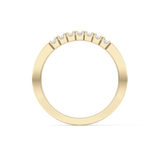 Multi Stones Wedding Band with 0.24 TCW Round Cut Moissanite – Yellow, White, or Rose Gold