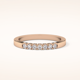 0.24 TCW Round Shaped Moissanite Multi Stone Wedding Band