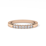 Multi Stones Wedding Band with 0.24 TCW Round Cut Moissanite – Yellow, White, or Rose Gold