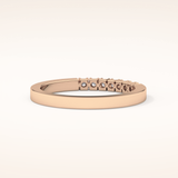 0.24 TCW Round Shaped Moissanite Multi Stone Wedding Band