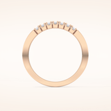 0.24 TCW Round Shaped Moissanite Multi Stone Wedding Band