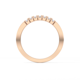 Multi Stones Wedding Band with 0.24 TCW Round Cut Moissanite – Yellow, White, or Rose Gold