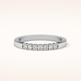 0.24 TCW Round Shaped Moissanite Multi Stone Wedding Band