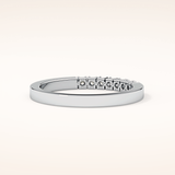 0.24 TCW Round Shaped Moissanite Multi Stone Wedding Band
