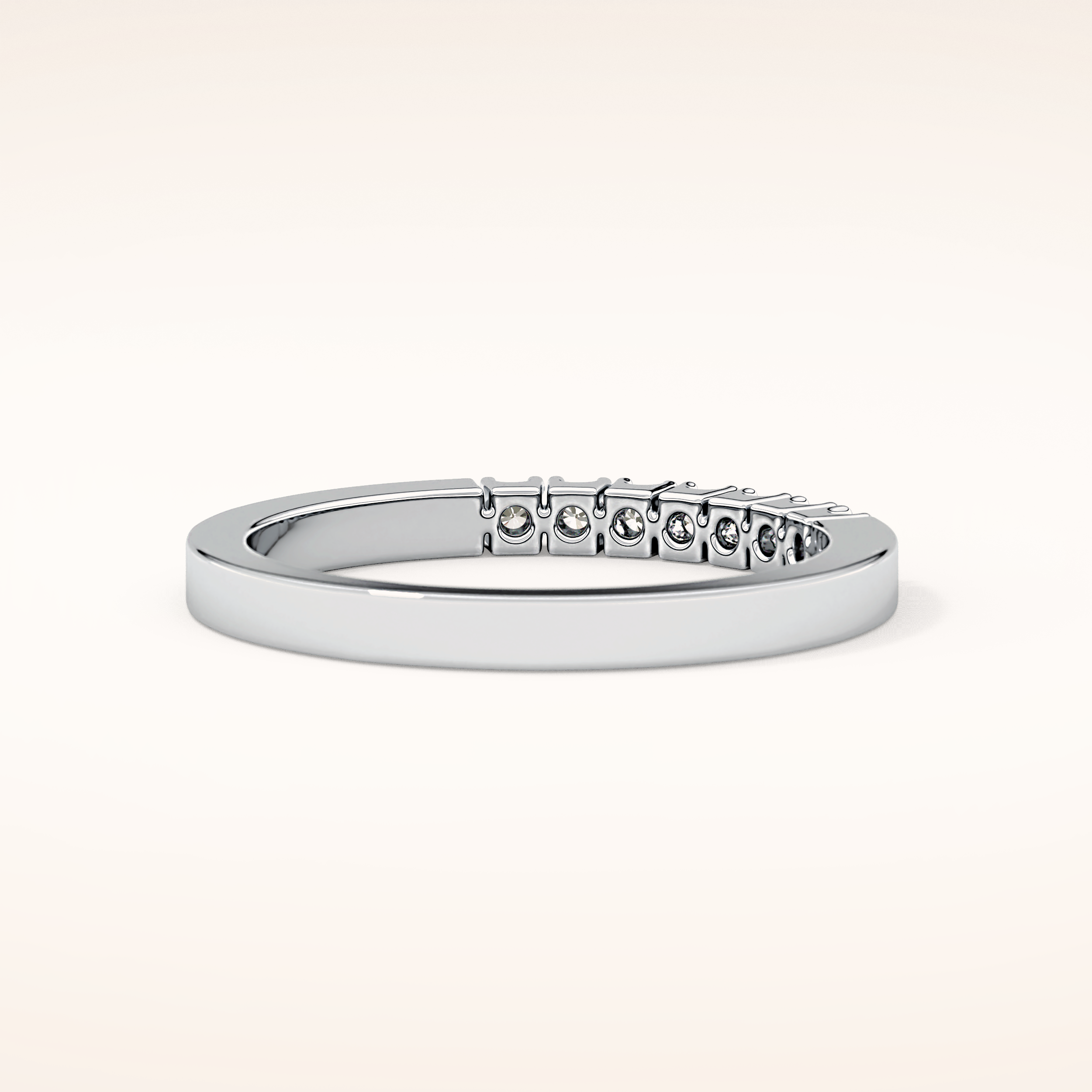 0.24 TCW Round Shaped Moissanite Multi Stone Wedding Band