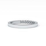 Multi Stones Wedding Band with 0.24 TCW Round Cut Moissanite – Yellow, White, or Rose Gold
