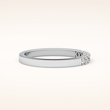 0.24 TCW Round Shaped Moissanite Multi Stone Wedding Band