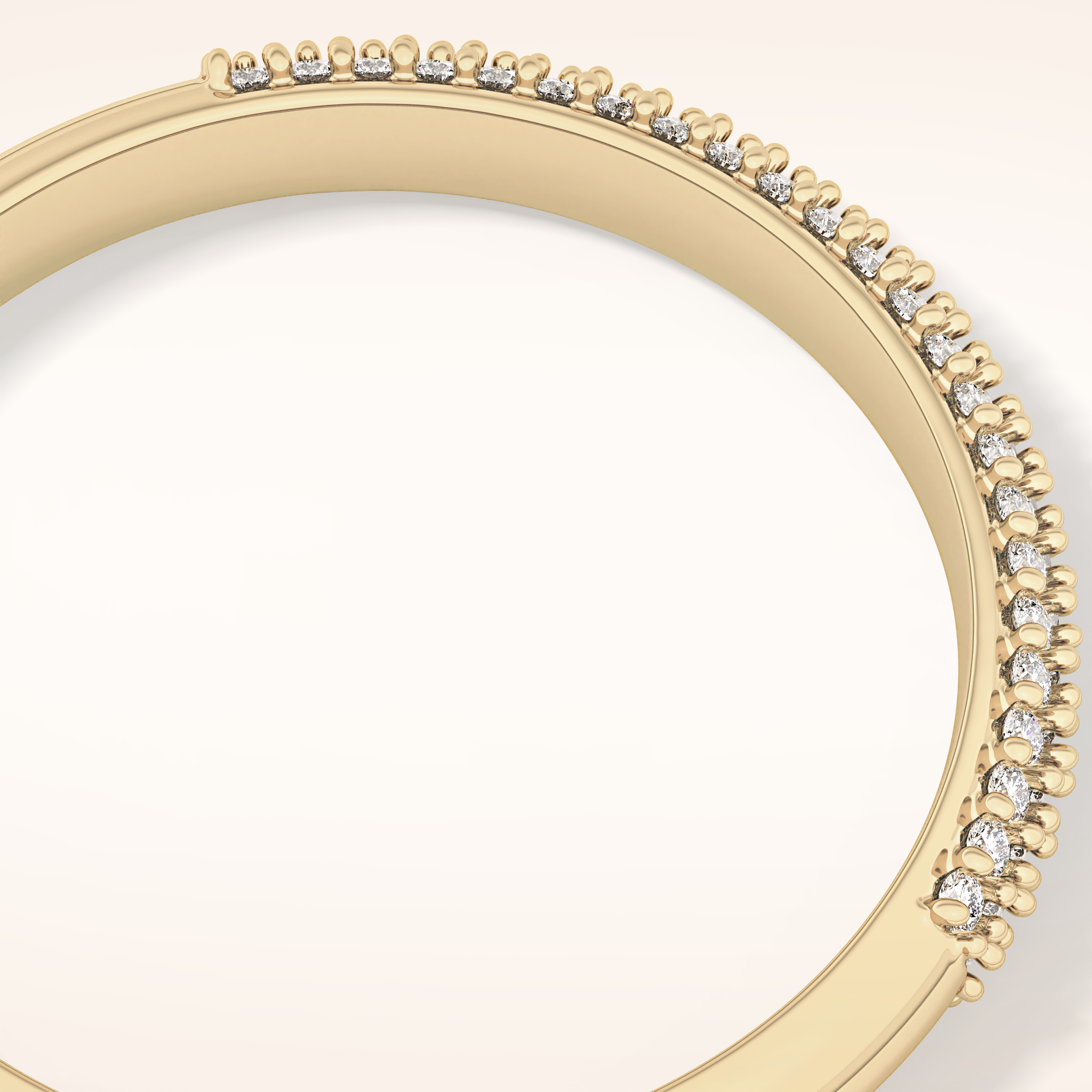 0.27 TCW Round Shaped Moissanite Half Eternity Wedding Band