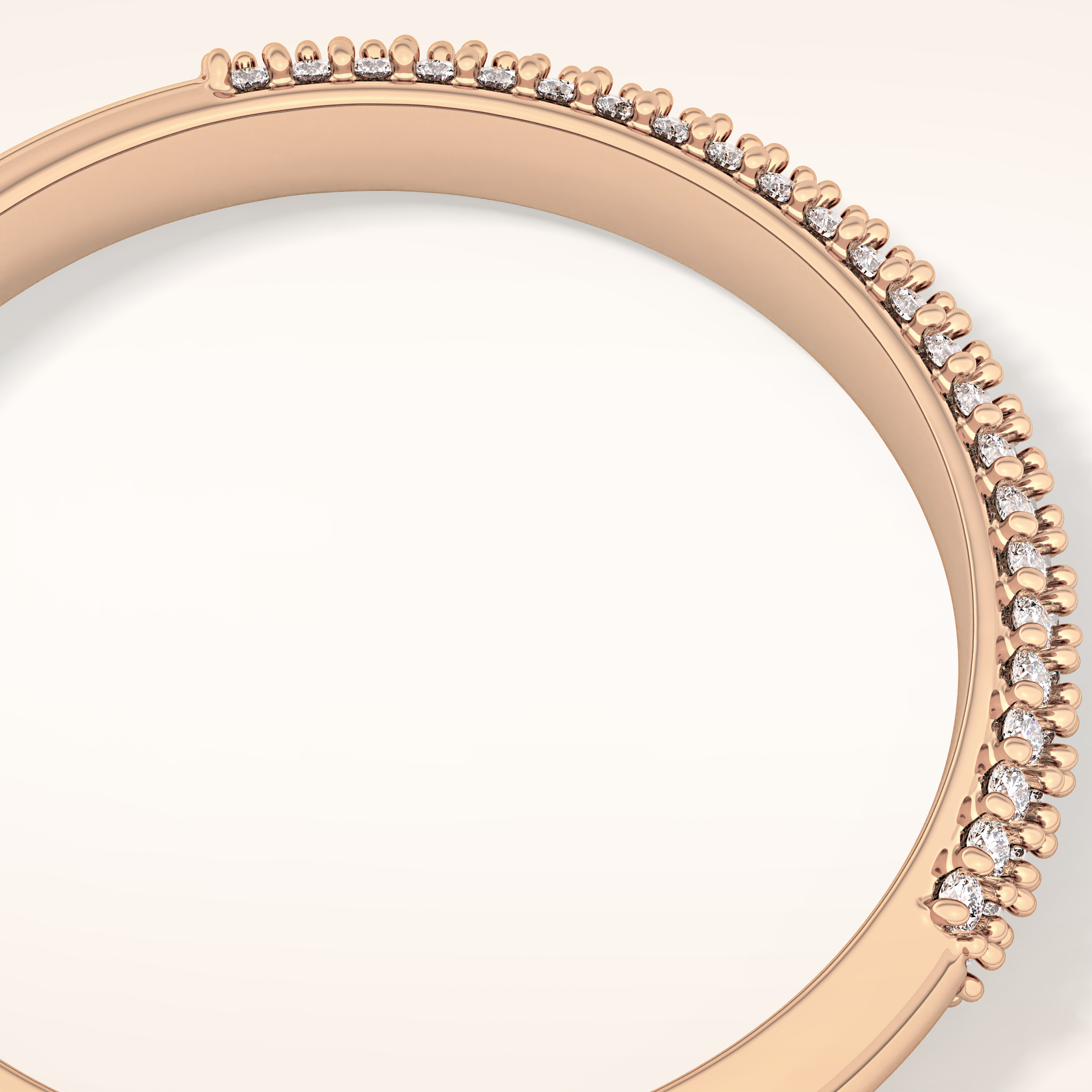 0.27 TCW Round Shaped Moissanite Half Eternity Wedding Band