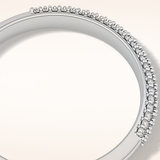 0.27 TCW Round Shaped Moissanite Half Eternity Wedding Band