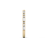 Half Eternity Wedding Band with 0.70 TCW Round and Baguette Cut Moissanite – Yellow, White, or Rose Gold