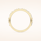 0.70 TCW Round & Baguette Shaped Moissanite Half Eternity Wedding Band