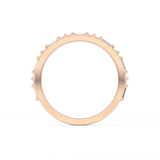 Half Eternity Wedding Band with 0.70 TCW Round and Baguette Cut Moissanite – Yellow, White, or Rose Gold