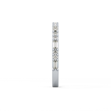 Half Eternity Wedding Band with 0.70 TCW Round and Baguette Cut Moissanite – Yellow, White, or Rose Gold