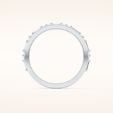 0.70 TCW Round & Baguette Shaped Moissanite Half Eternity Wedding Band