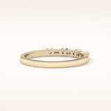 0.22 TCW Round & Baguette Shaped Moissanite Half Eternity Wedding Band