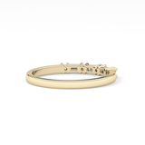 Half Eternity Wedding Band with 0.22 TCW Round and Baguette Cut Moissanite – Yellow, White, or Rose Gold