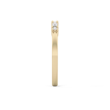 Half Eternity Wedding Band with 0.22 TCW Round and Baguette Cut Moissanite – Yellow, White, or Rose Gold