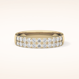0.77 TCW Round Shaped Moissanite Half Eternity Wedding Band