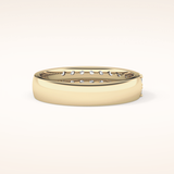 0.77 TCW Round Shaped Moissanite Half Eternity Wedding Band