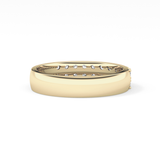 Half Eternity Wedding Band with 0.77 TCW Round Cut Moissanite – Yellow, White, or Rose Gold