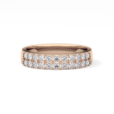 Half Eternity Wedding Band with 0.77 TCW Round Cut Moissanite – Yellow, White, or Rose Gold