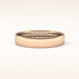 0.77 TCW Round Shaped Moissanite Half Eternity Wedding Band